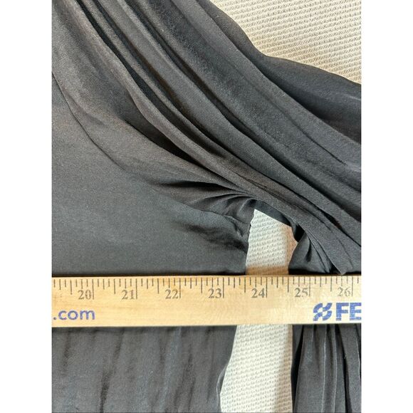 Jennifer Lopez JLO Black Flowy Peplum Blouse Bell Sleeve XXL Dark Romantic - Picture 8 of 10